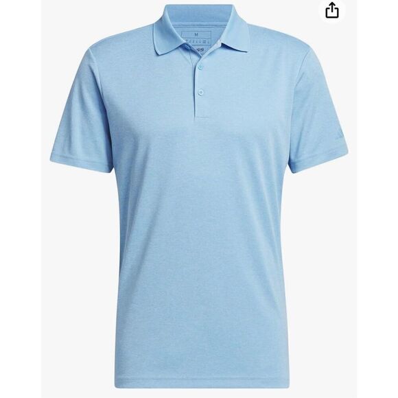 adidas Men's Performance Heathered Polo Shirt - Picture 1 of 5
